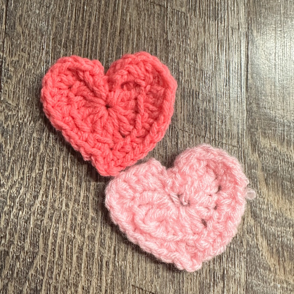 Handmade Crochet Valentine Heart Set